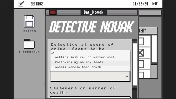Report on the Death of Robert Evergreen screenshot 2