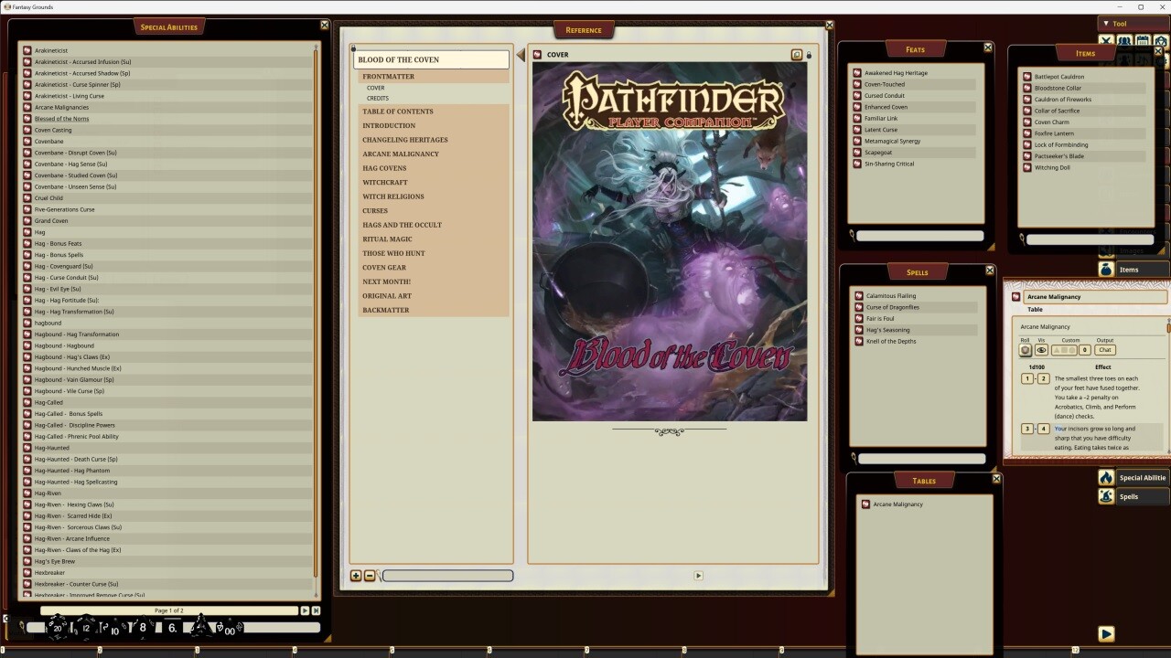 Fantasy Grounds - Pathfinder RPG - Pathfinder Companion: Blood of the Coven #2