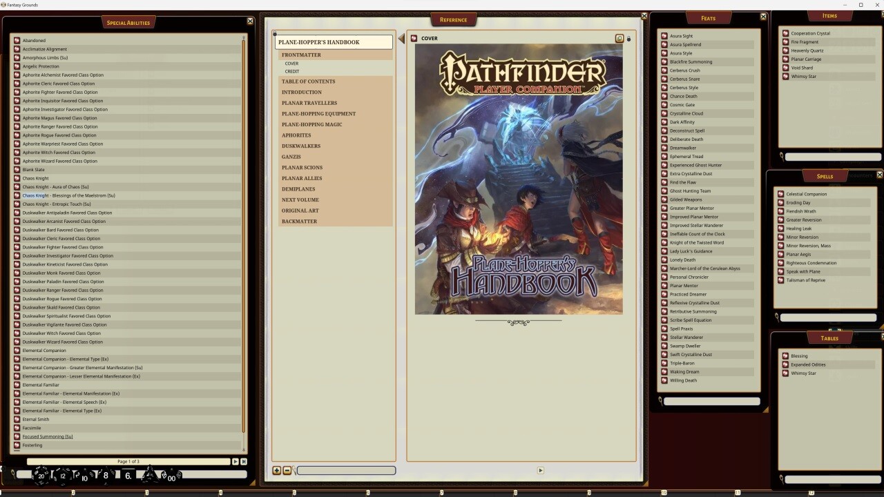 Fantasy Grounds - Pathfinder RPG - Pathfinder Companion: Plane-Hopper's Handbook #0