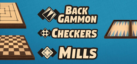 Backgammon + Checkers + Mills Cover Image