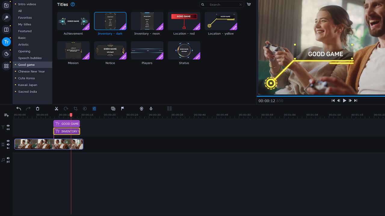 Movavi Video Editor 2024 - Good Game Pack screenshot screenshot 2