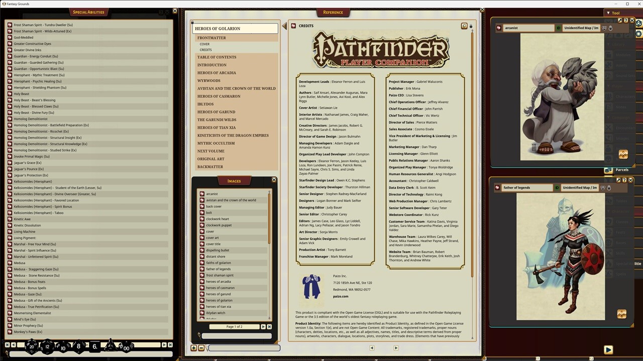 Fantasy Grounds - Pathfinder RPG - Pathfinder Companion: Heroes of Golarion #2