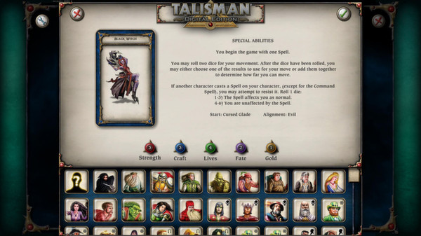 скриншот Talisman - Character Pack #7 - Black Witch 1