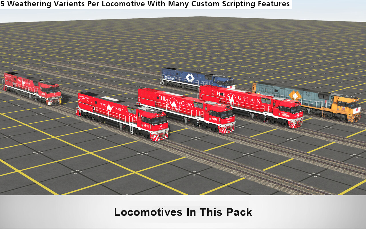 Trainz 2022 DLC - NR Class Locomotive - JBR Ghan Pack #5