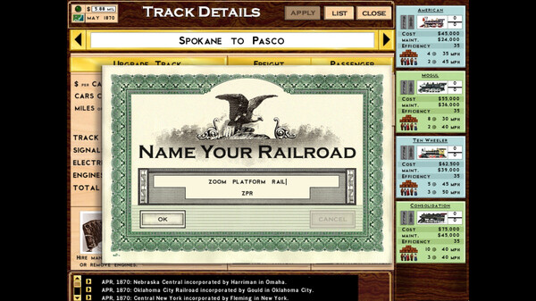 Rails Across America game for Linux 1