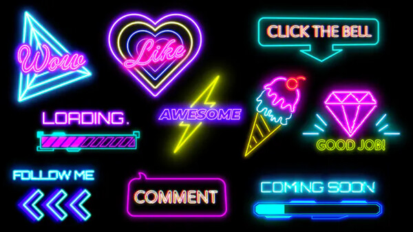 Movavi Video Suite 2024 - Neon Vlog Pack