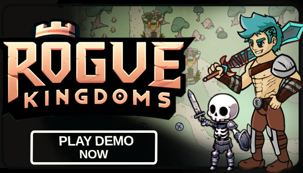 Imagen de la cápsula de "Rogue Kingdoms" que utilizó RoboStreamer para las transmisiones en Steam