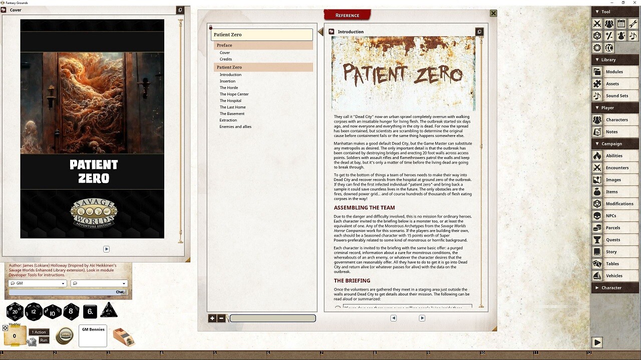 Fantasy Grounds - Horror Companion Adventure (SWADE) - Patient Zero #2