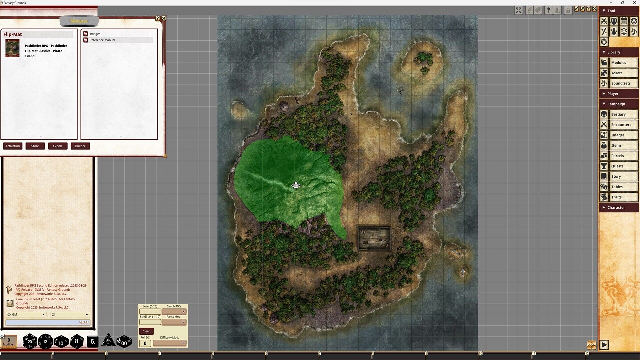 Fantasy Grounds - Pathfinder RPG - Pathfinder Flip-Mat Classics - Pirate Island #3