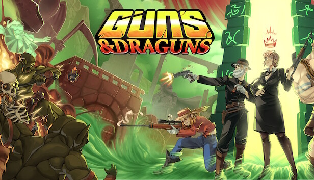 Imagen de la cápsula de "Guns And Draguns" que utilizó RoboStreamer para las transmisiones en Steam