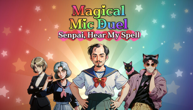 Imagen de la cápsula de "Magical Mic Duel: Senpai, Hear My Spell" que utilizó RoboStreamer para las transmisiones en Steam