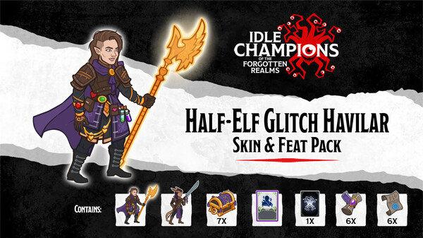 Idle Champions - Half-Elf Glitch Havilar Skin & Feat Pack