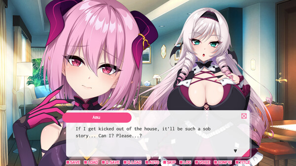 My oshi vtuber jumped through the screen and now we're living together: Slightly psycho succubus ASMR streamer game for Linux 1