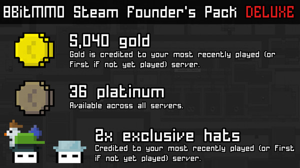 8BitMMO Steam Founder's Pack Deluxe for steam 8BitMMO Steam Founder's Pack Deluxe for steam