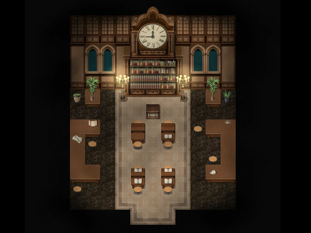 RPG Maker MV - KR Dark Academia Library Tileset #2