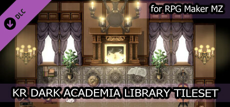 RPG Maker MZ - KR Dark Academia Library Tileset