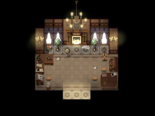 RPG Maker MZ - KR Dark Academia Library Tileset #0