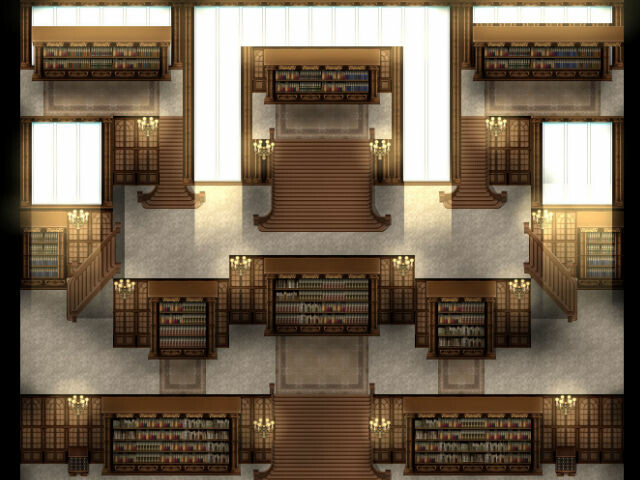RPG Maker MZ - KR Dark Academia Library Tileset #2