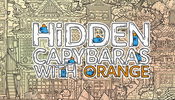 Imagen de la cápsula de "Hidden Capybaras with Orange" que utilizó RoboStreamer para las transmisiones en Steam