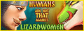 Humans are not that against Lizardwomen logo