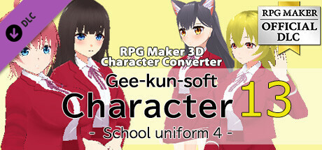 RPG Maker 3D Character Converter - Gee-kun-soft character 13 school uniform 4 banner image