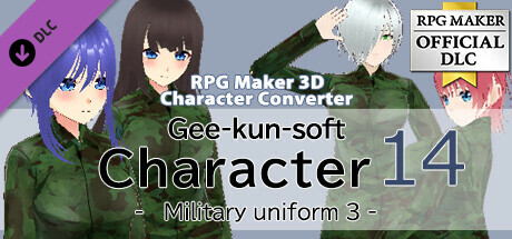RPG Maker 3D Character Converter - Gee-kun-soft character 14 military uniform 3 banner image