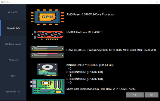 Скриншот из PC Tool
