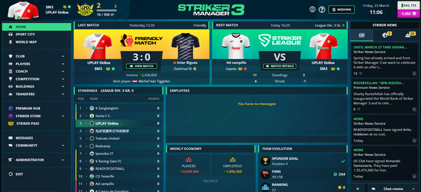Striker Manager 3 game for Linux 1