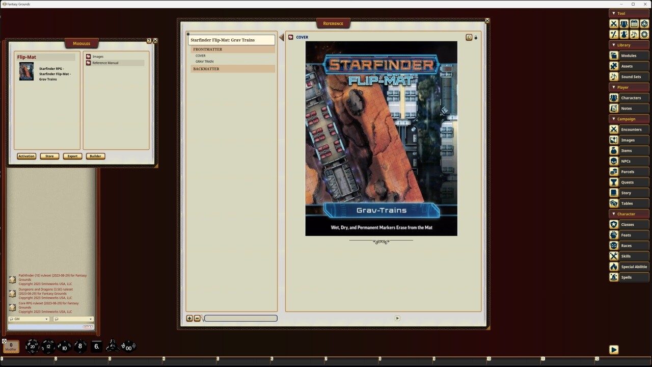 Fantasy Grounds - Starfinder RPG - Starfinder Flip-Mat - Grav Trains #0