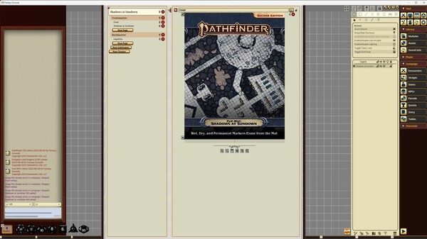 Fantasy Grounds - Pathfinder RPG - Pathfinder Flip-Mat - Shadows at Sundown