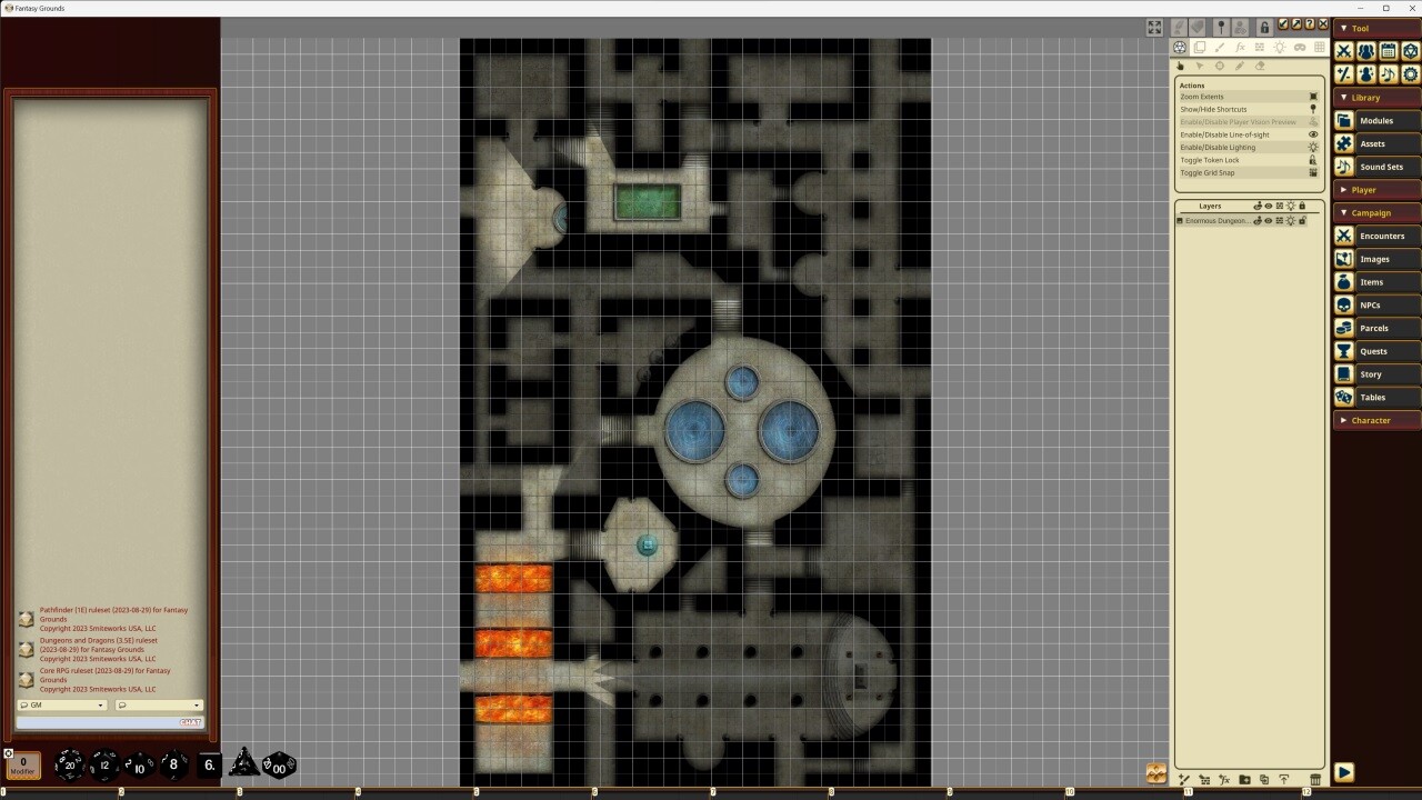 Fantasy Grounds - Pathfinder RPG - Pathfinder Flip-Mat - Enormous Dungeon #2