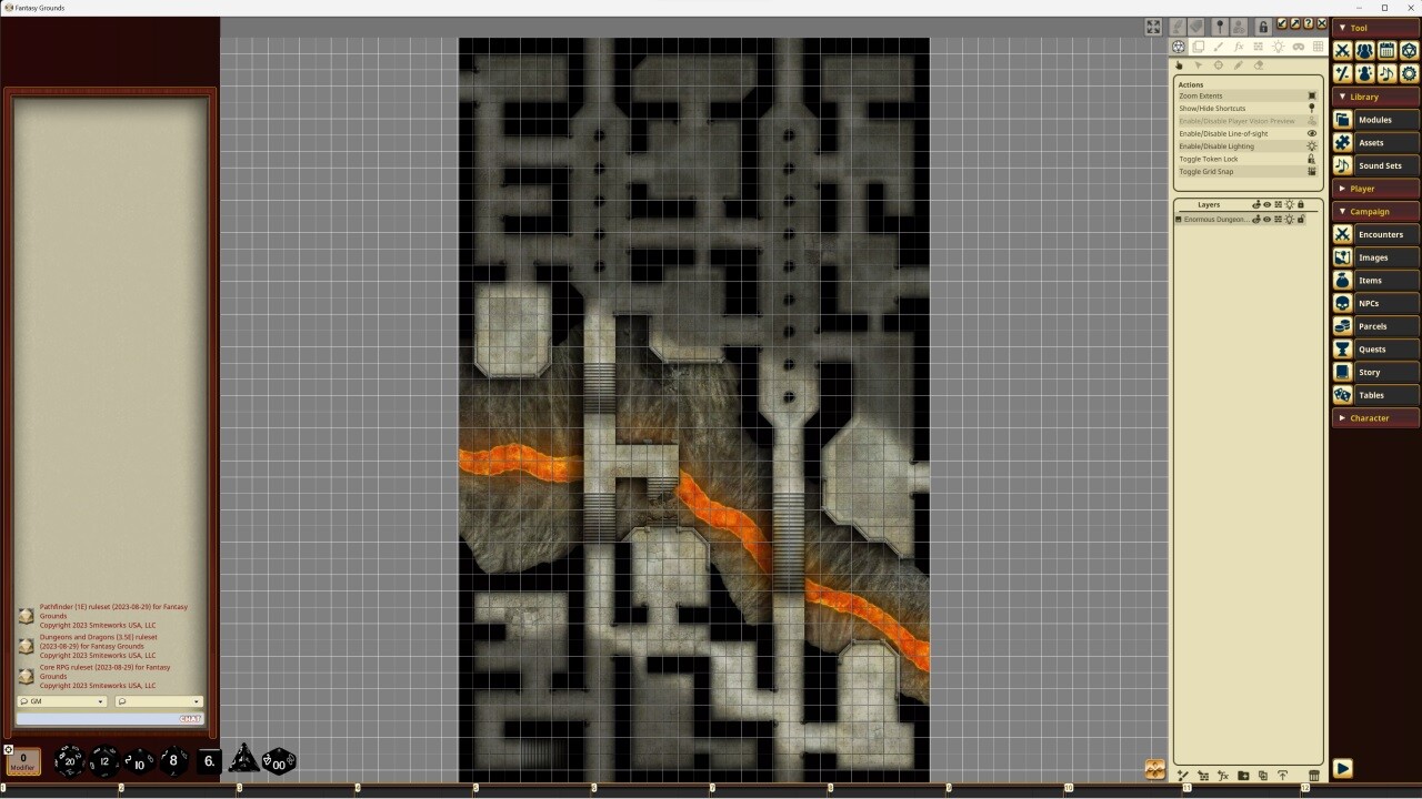 Fantasy Grounds - Pathfinder RPG - Pathfinder Flip-Mat - Enormous Dungeon #3