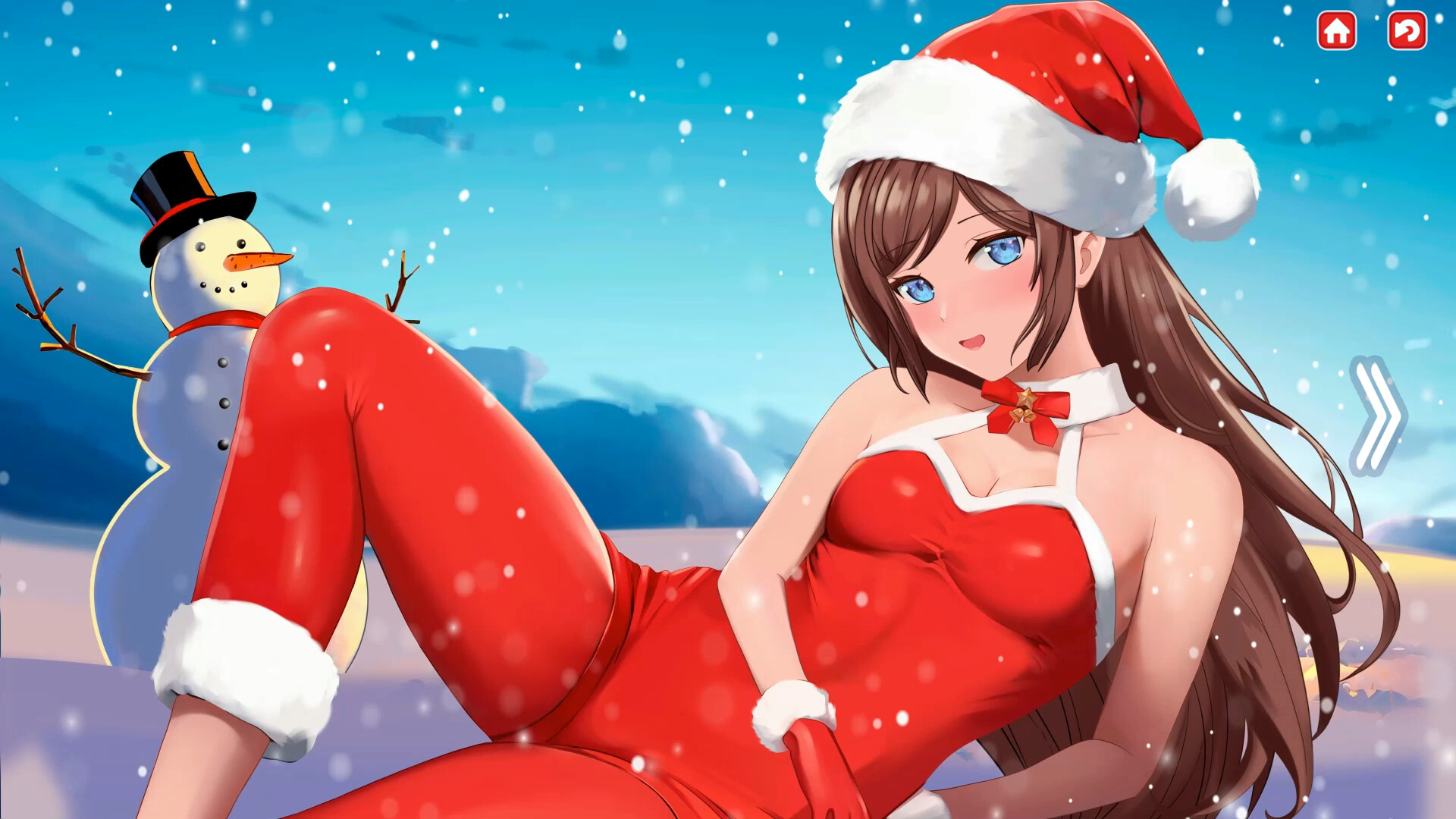 Steam Workshop::Hot & Cute Anime Christmas Girl (Full HD)(No Banner Version)