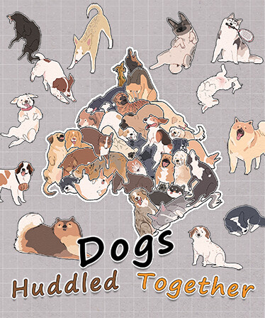 Dogs Huddled Together 挤在一起的狗狗们