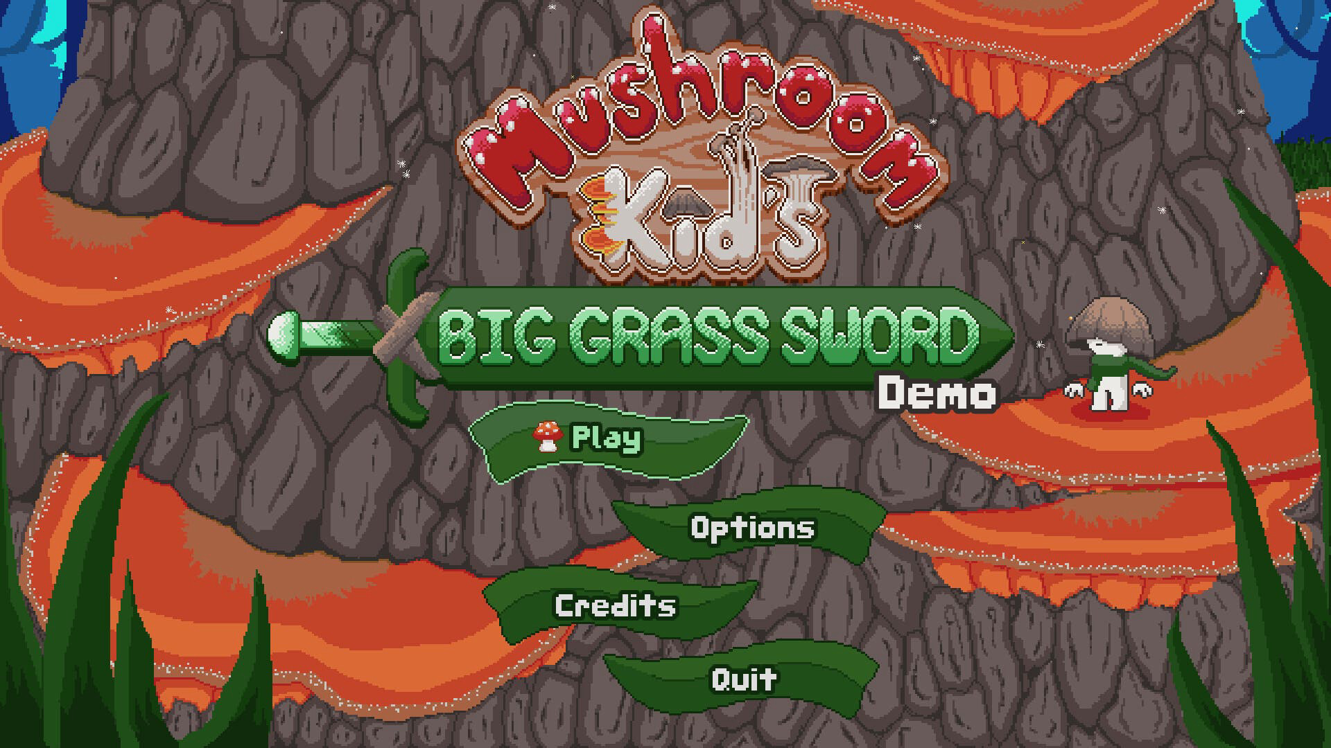 Mushroom Kid's Big Grass Sword Demo #7