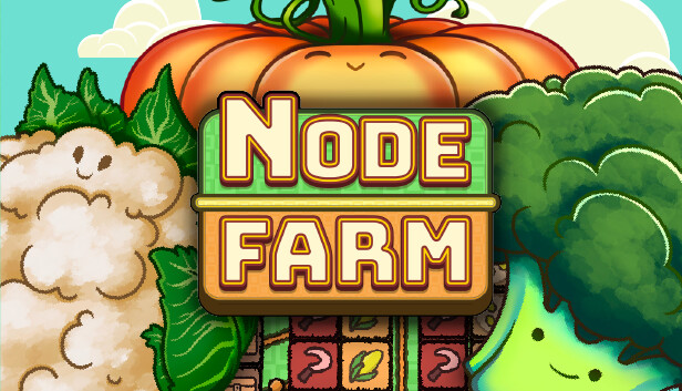 Capsule Grafik von "Node Farm", das RoboStreamer für seinen Steam Broadcasting genutzt hat.