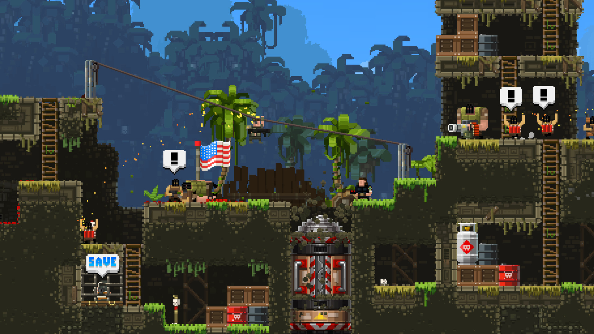 Indie Retro News: BROFORCE - An epic 2D action platformer with GORE!