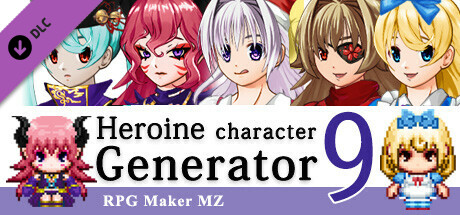RPG Maker MZ - Heroine Character Generator 9 for MZ banner image