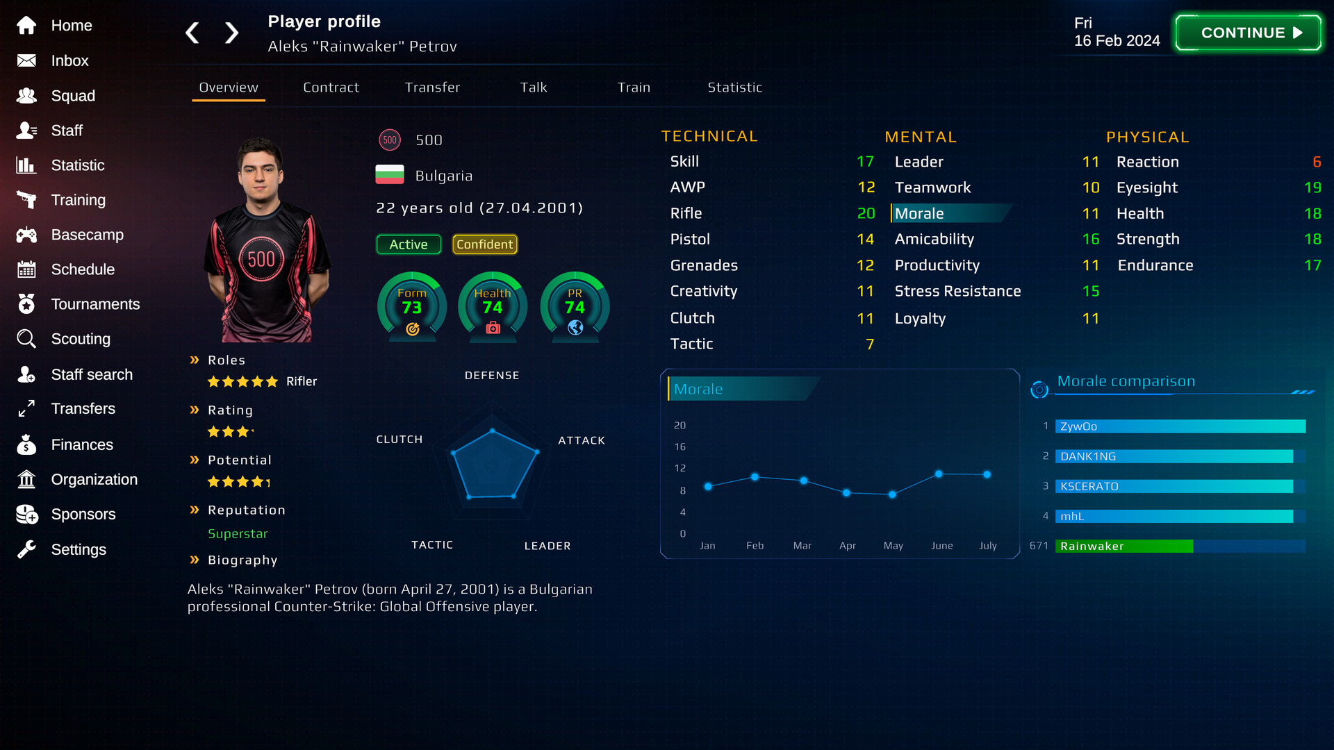 screenshot of Esports Manager 2024 1