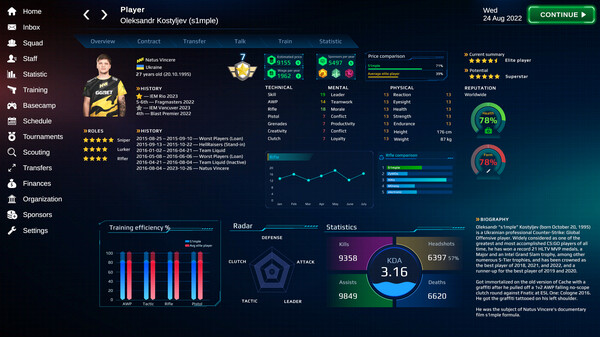 Скриншот из Esports Manager 2026 Скриншот из Esports Manager 2026