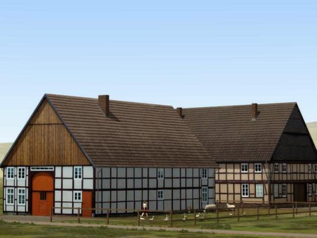 Modelset 1 - Railstation, Houses, Barn