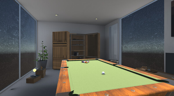 Pocketing the ball-Billiards Simulator game for Linux 1