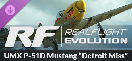 RealFlight Evolution - E-flite UMX P-51D Mustang “Detroit Miss” banner image