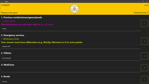Catlists game for Linux 1