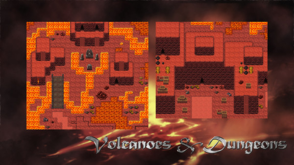 KHAiHOM.com - RPG Maker VX Ace - Dungeons and Volcanoes Tile Pack