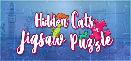 Steam header art for Hidden Cats in Jigsaw Puzzle