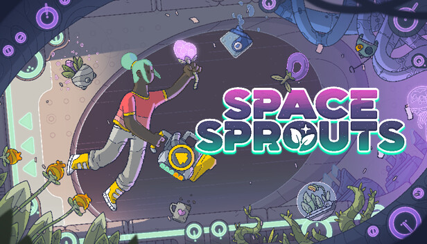 Imagen de la cápsula de "Space Sprouts" que utilizó RoboStreamer para las transmisiones en Steam