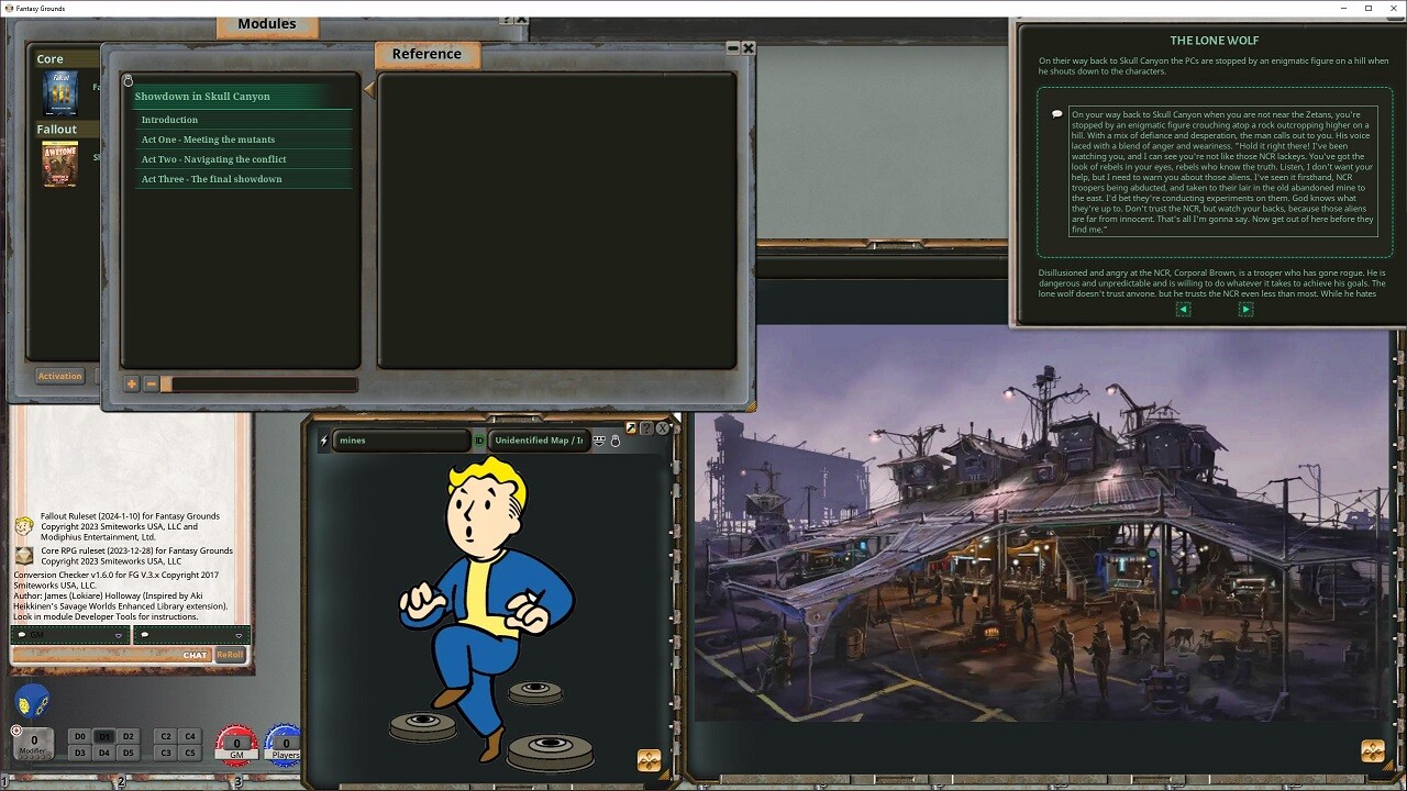 Fantasy Grounds - Fallout RPG: Showdown in Skull Canyon screenshot screenshot 1