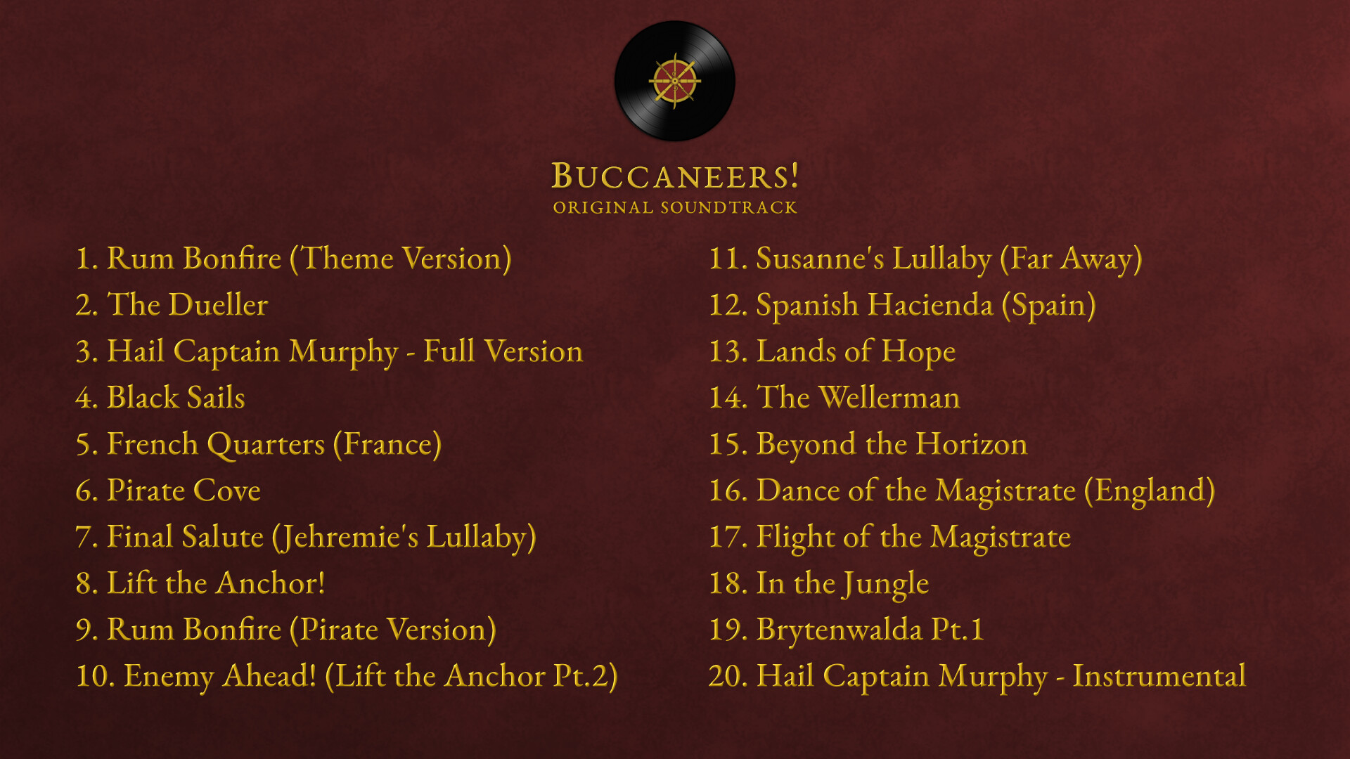 Buccaneers! Original Soundtrack #0