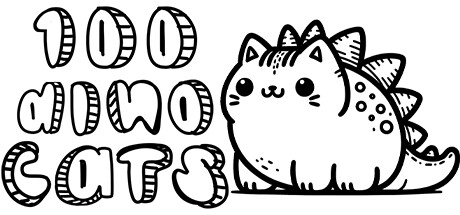 Steam header art for 100 Dino Cats